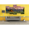 HD Printed Barn Teton Rocky Mountains Painting on Canvas Room Decoration Print Poster Picture Mc-040